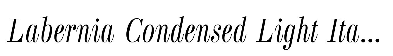 Labernia Condensed Light Italic